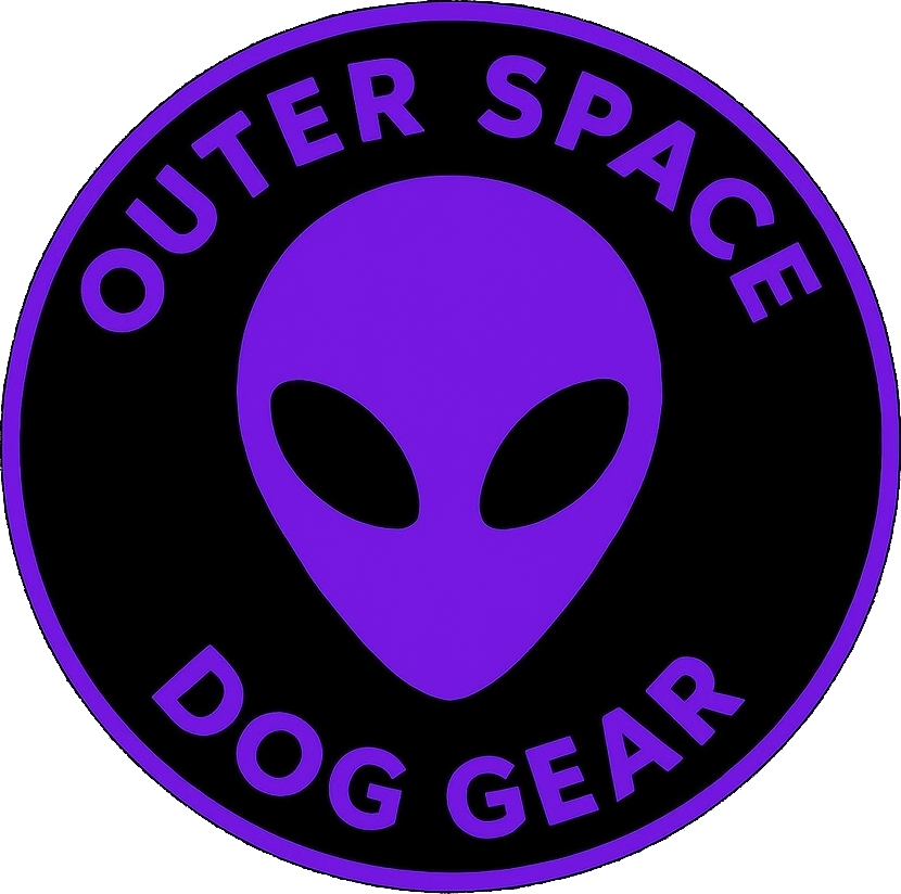 Outer Space Dog Gear Logo Transparent Background