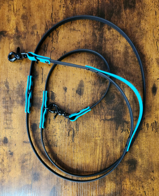 biothane handle free leash with traffic handle built in