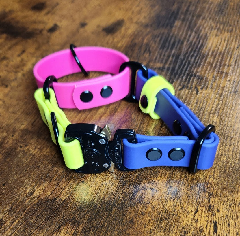 custom biothane martingale dog collar with quick release cobra buckle