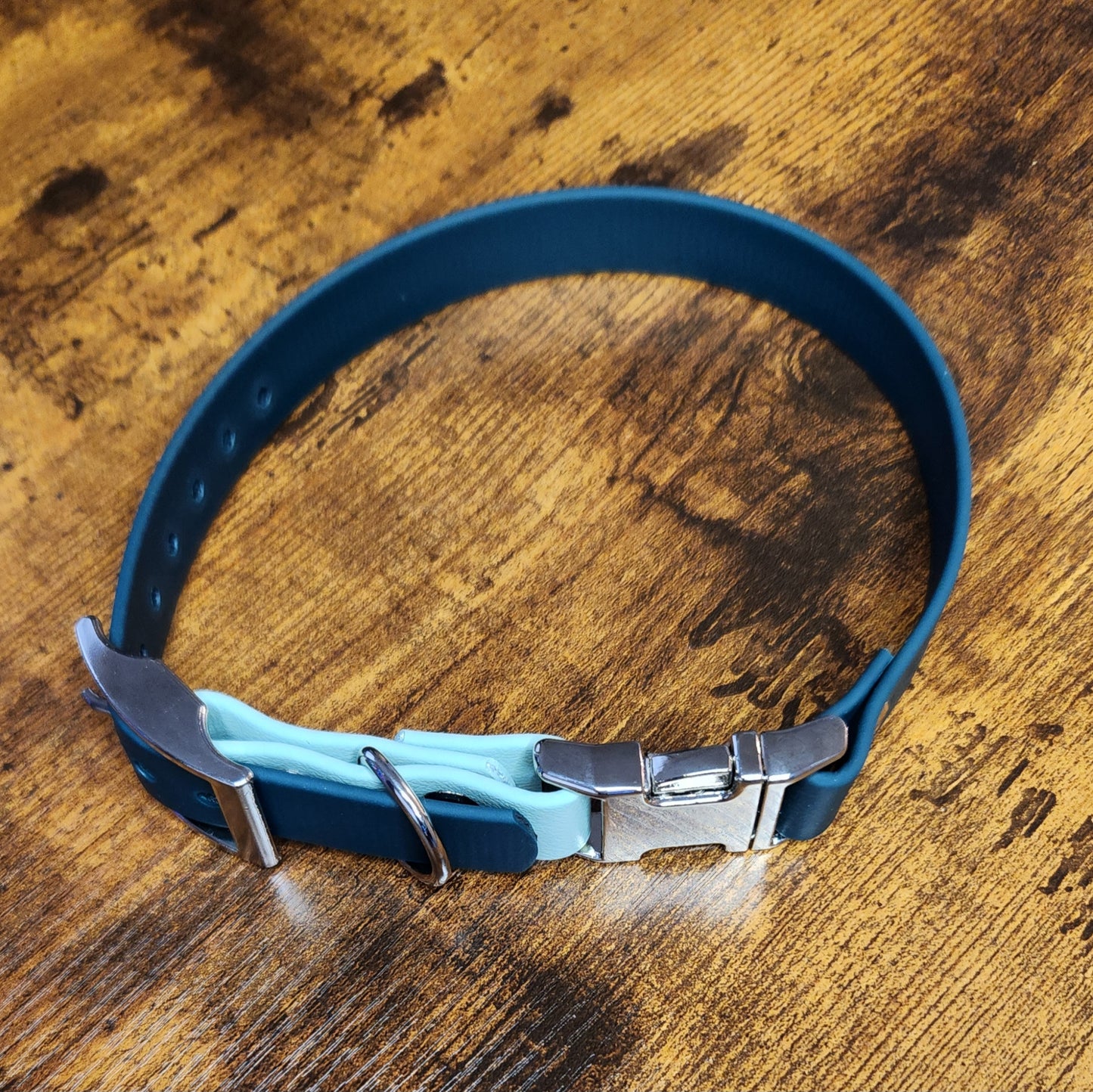 dark and sage green biothane e-collar strap