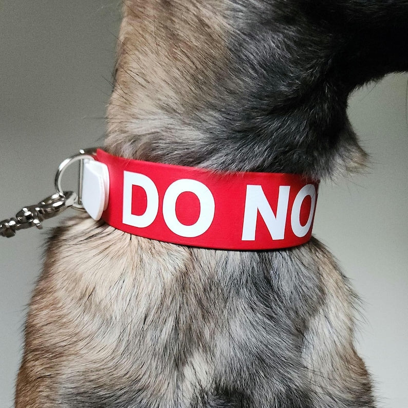 do not pet tapered biothane collar