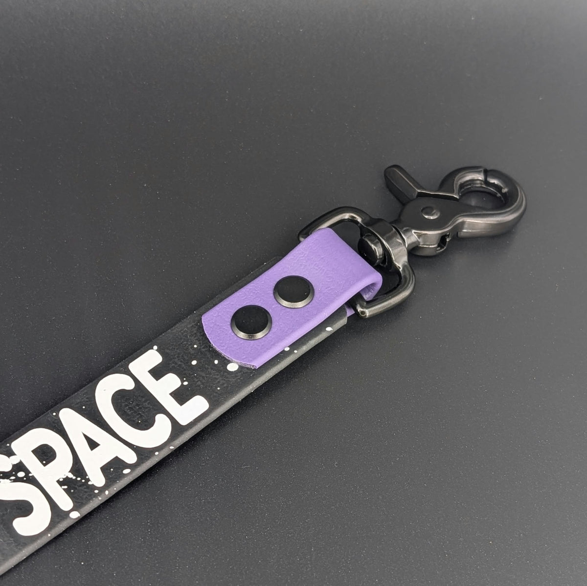 galaxy space theme leash warning for reactive dog