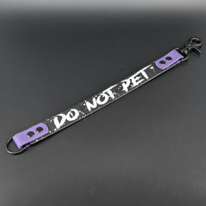 Ready to Ship - Black and Dark Purple Biothane DO NOT PET Leash Wrap Alternative