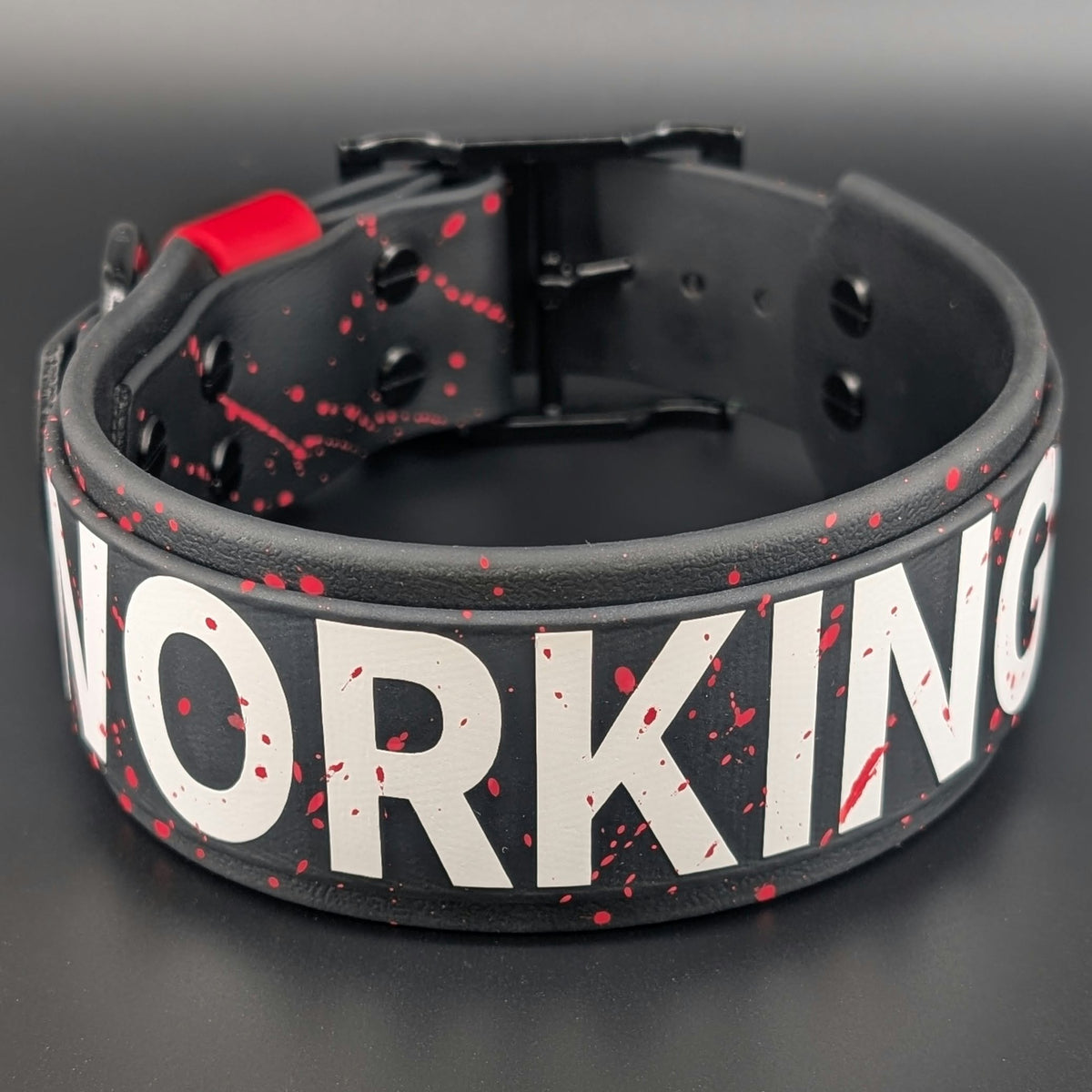 Ready to Ship - Black Layered Biothane WORKING K9 Collar, 2 inch wide 15 - 18 inch neck