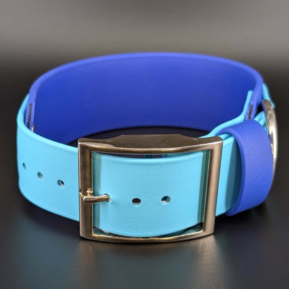 2 inch blue biothane dog collar