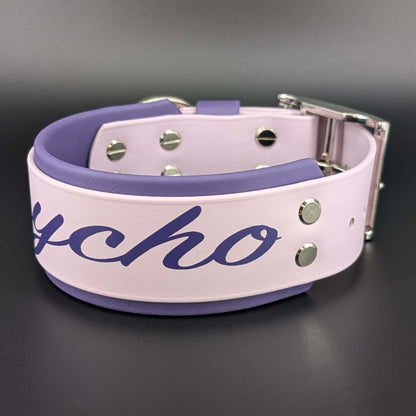 2 inch wide purple and lavender psycho collar