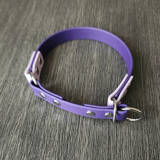 dark and light purple biothane limited slip collar