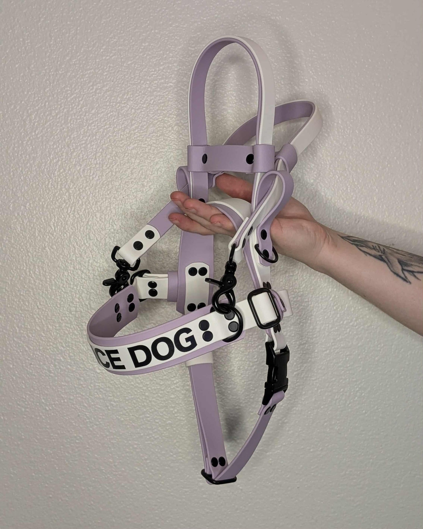 biothane straight front counterbalance handle service dog harness 