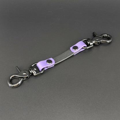 black and dark purple biothane prong collar backup safety strap