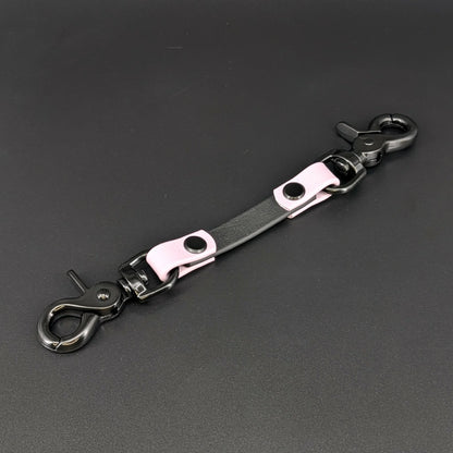 black and lavender biothane prong collar backup safety strap
