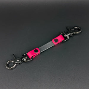 black and pink biothane training collar backup safety strap