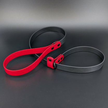 black and red biothane slip lead