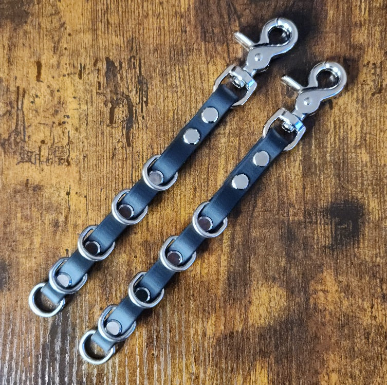 black biothane dog grooming noose extender