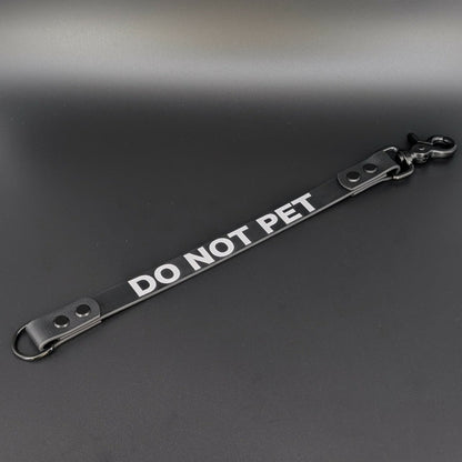 black biothane leash extender warning wrap alternative do not pet