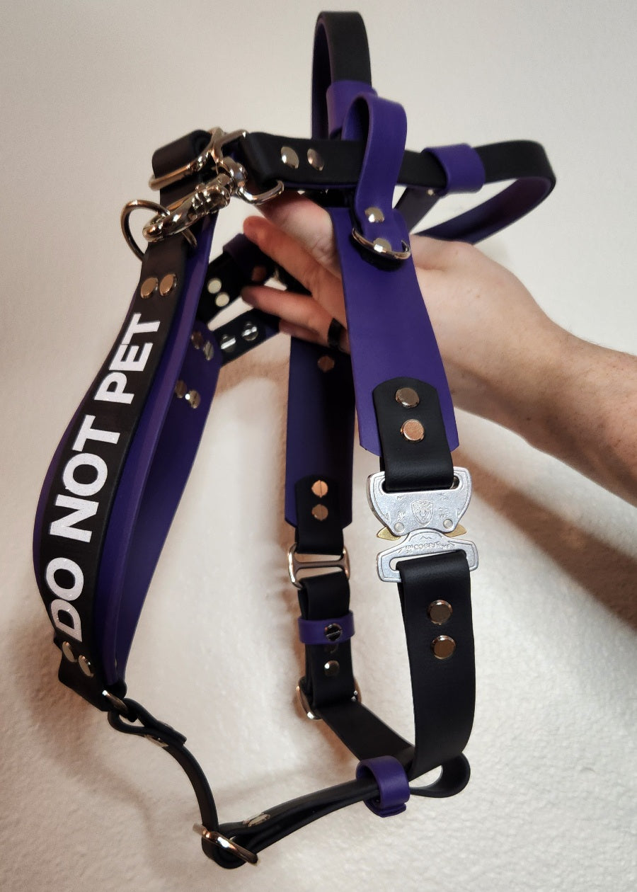 cobra buckle y front counterbalance service dog harness