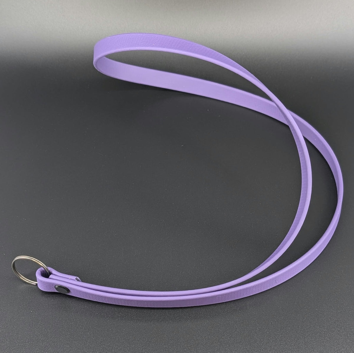 custom dark purple biothane lanyard