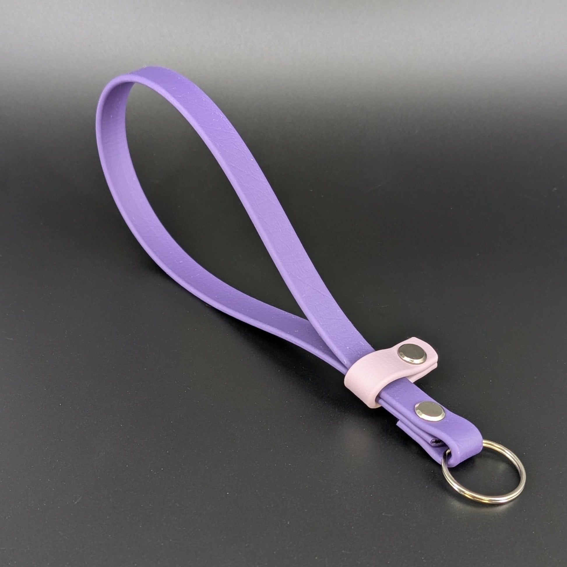 dark purple and lavender biothane wrist strap for e-collar remote