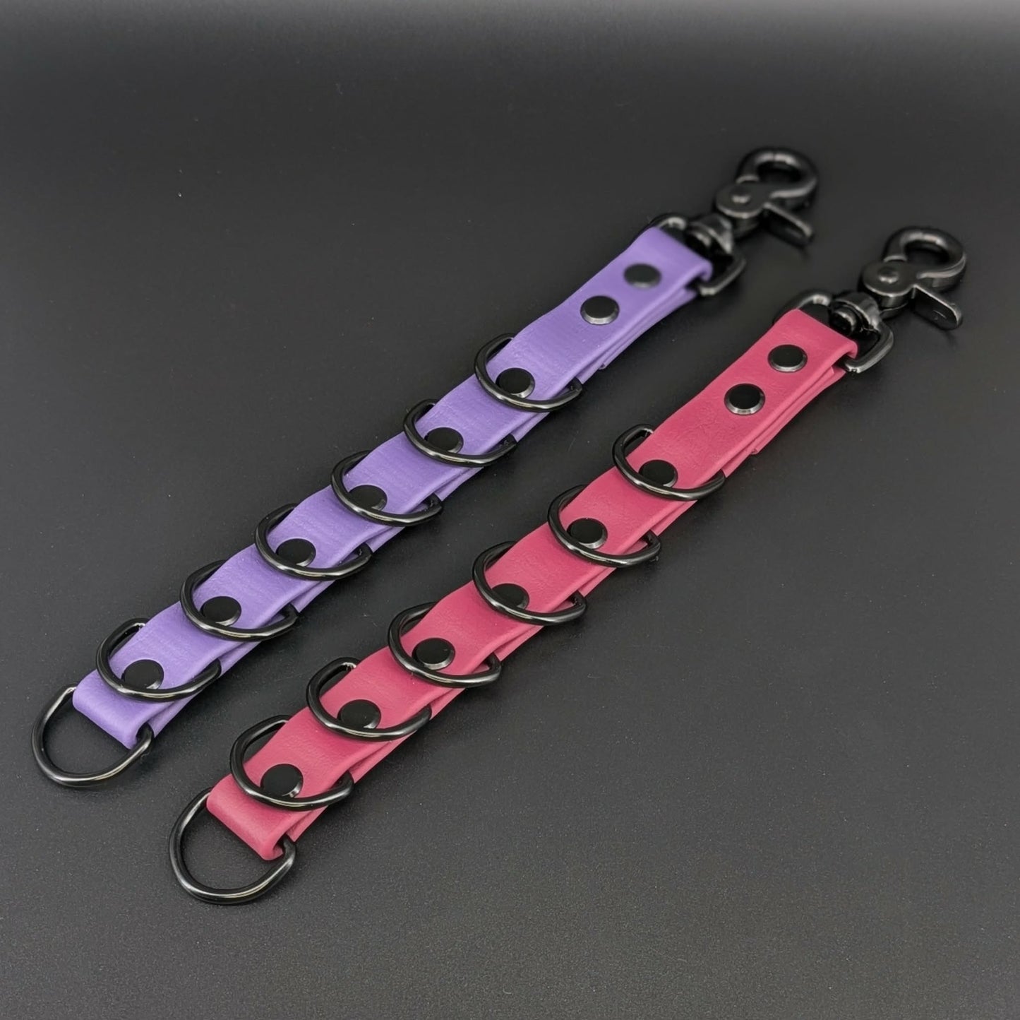 dark purple and wine biothane dog grooming loop extenders