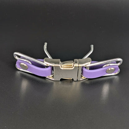 dark purple biothane prong collar buckle