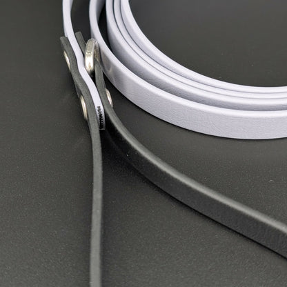 gray and black biothane dog leash