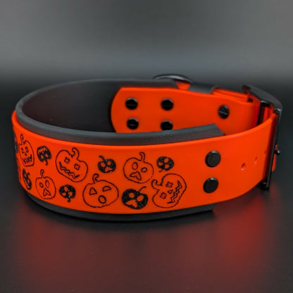 halloween pumpkin dog collar