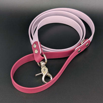 lavender and wine biothane dog leash