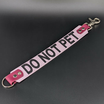 lavender and wine biothane leash extender warning wrap alternative do not pet