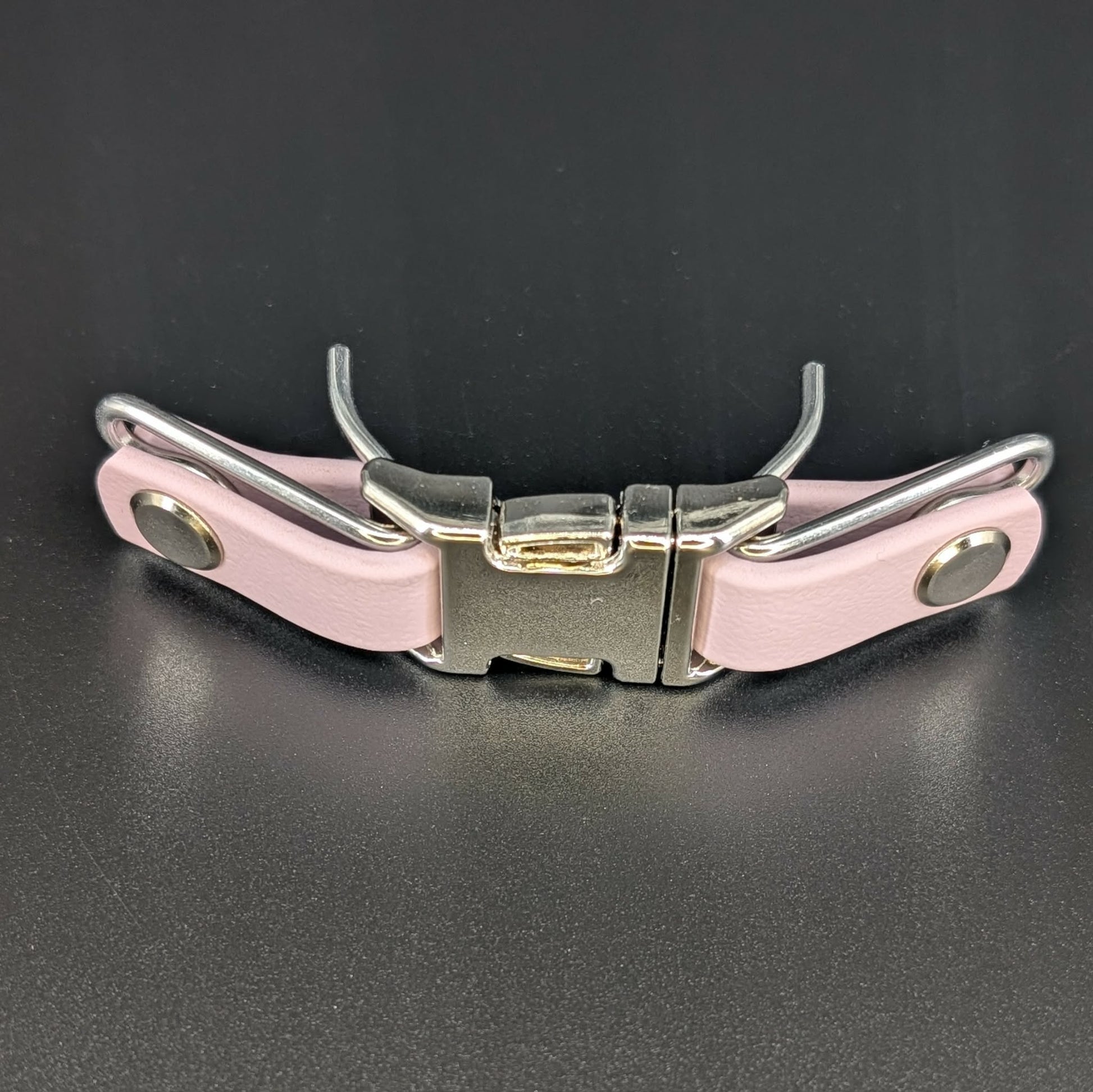 lavender biothane prong collar quick release buckle