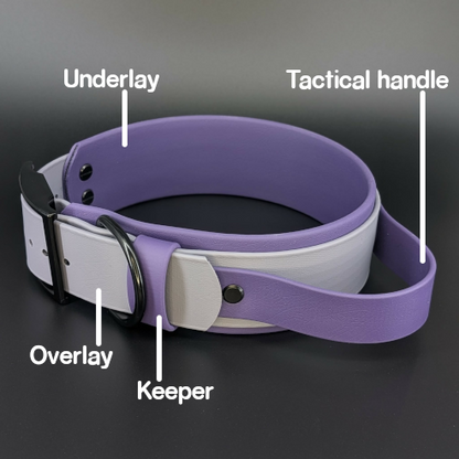 layered biothane dog collar parts