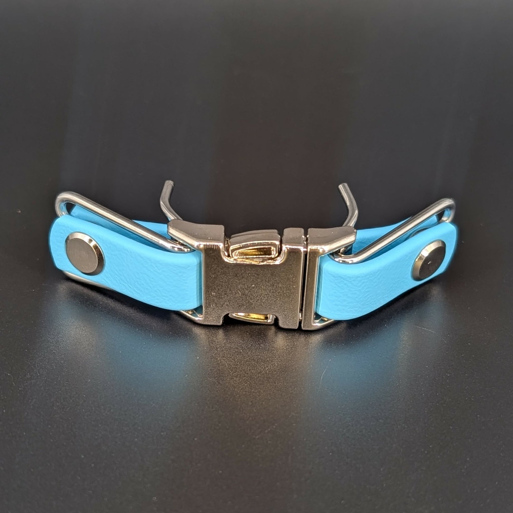 light blue biothane quick release buckle for prong collar