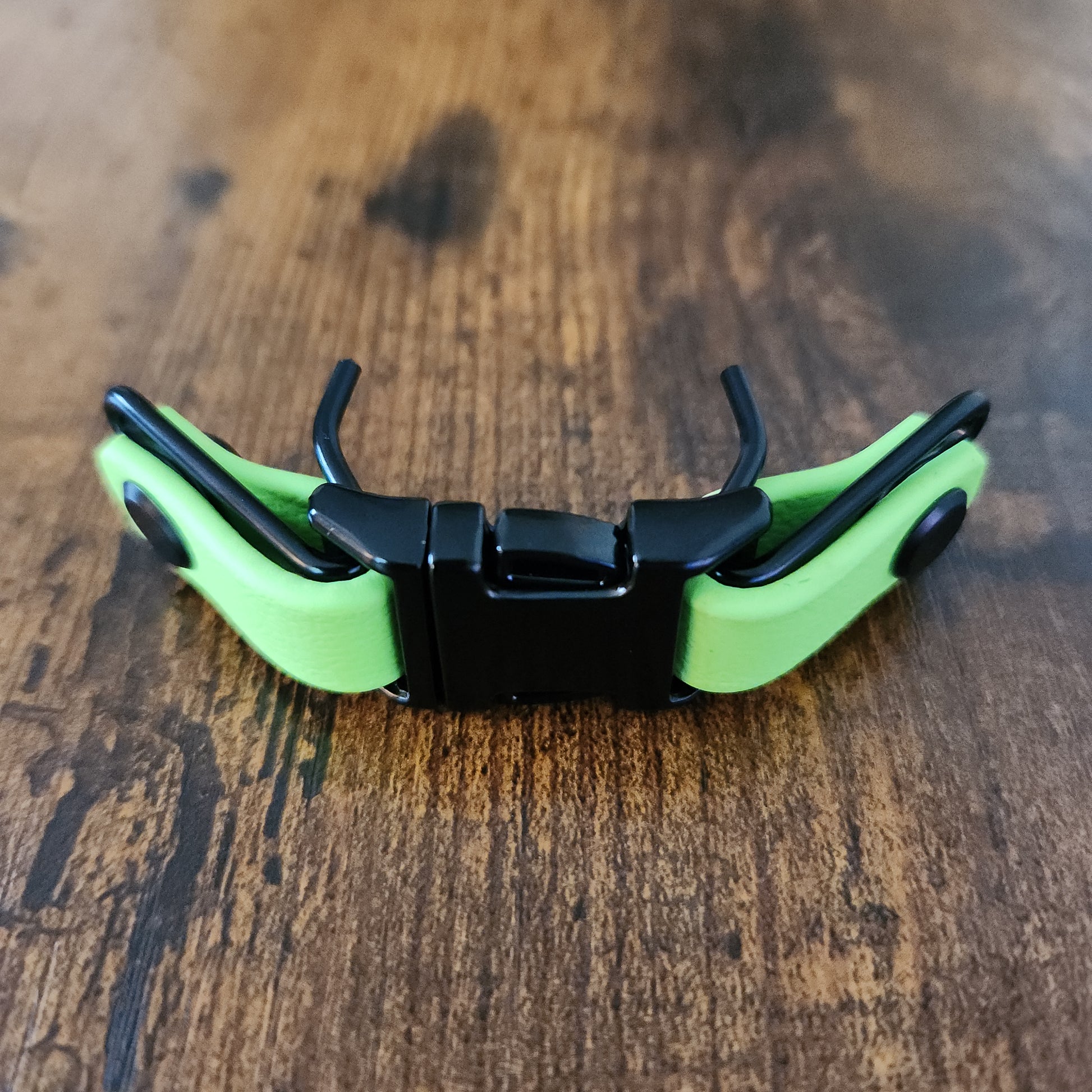 light green biothane prong collar buckle attachment