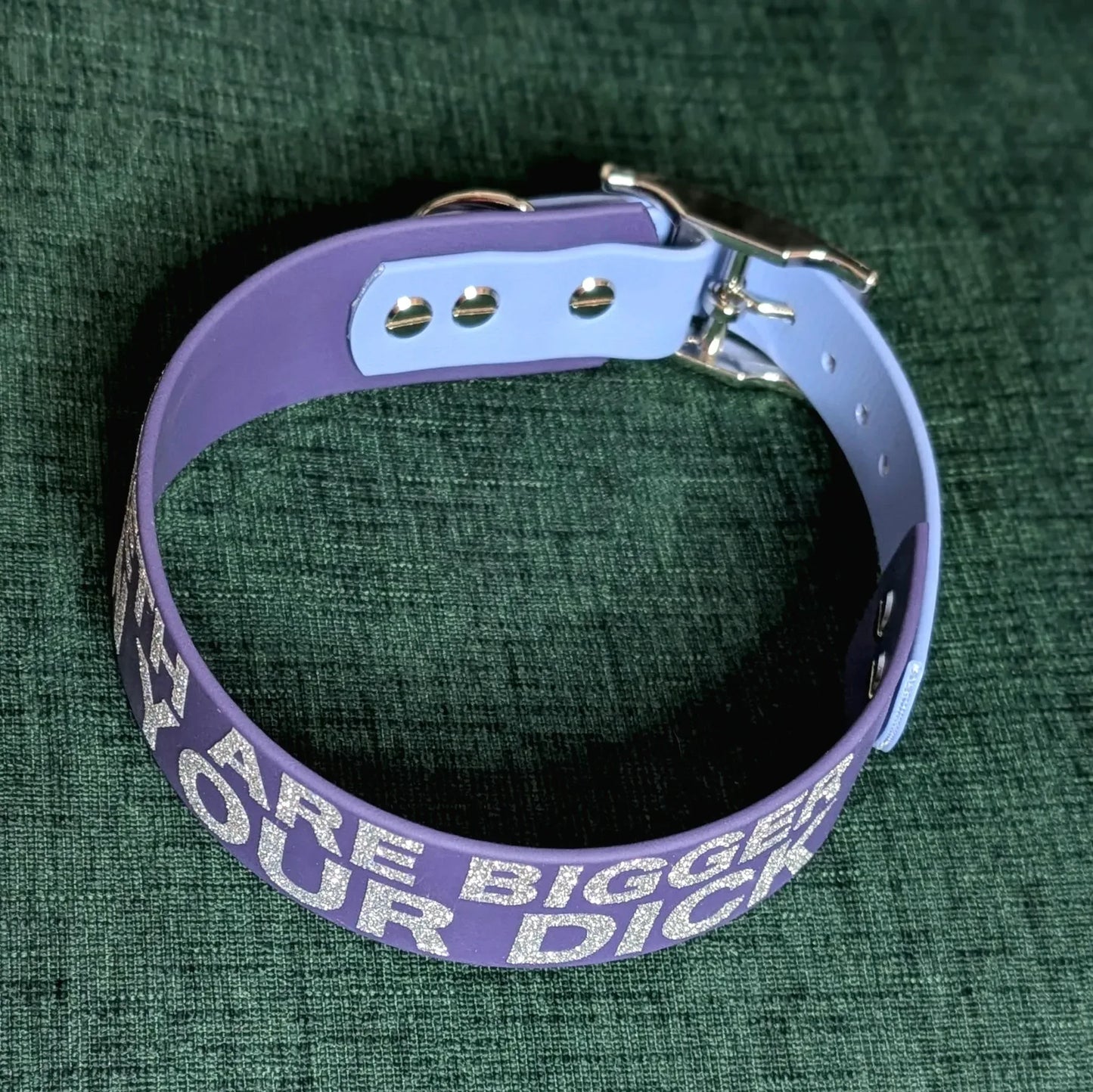 my teeth are bigger than your dick tapered biothane collar for dog