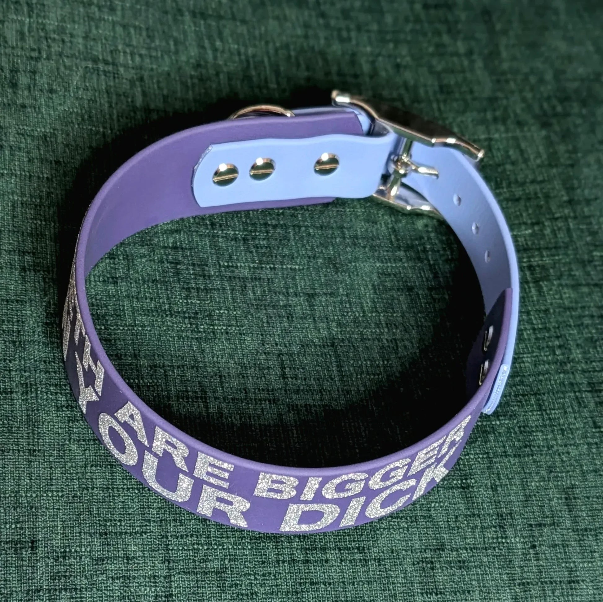 my teeth are bigger than your dick tapered biothane collar for dog