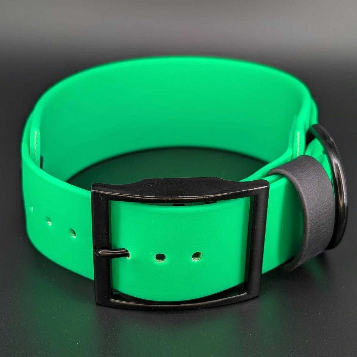 neon green biothane dog collar