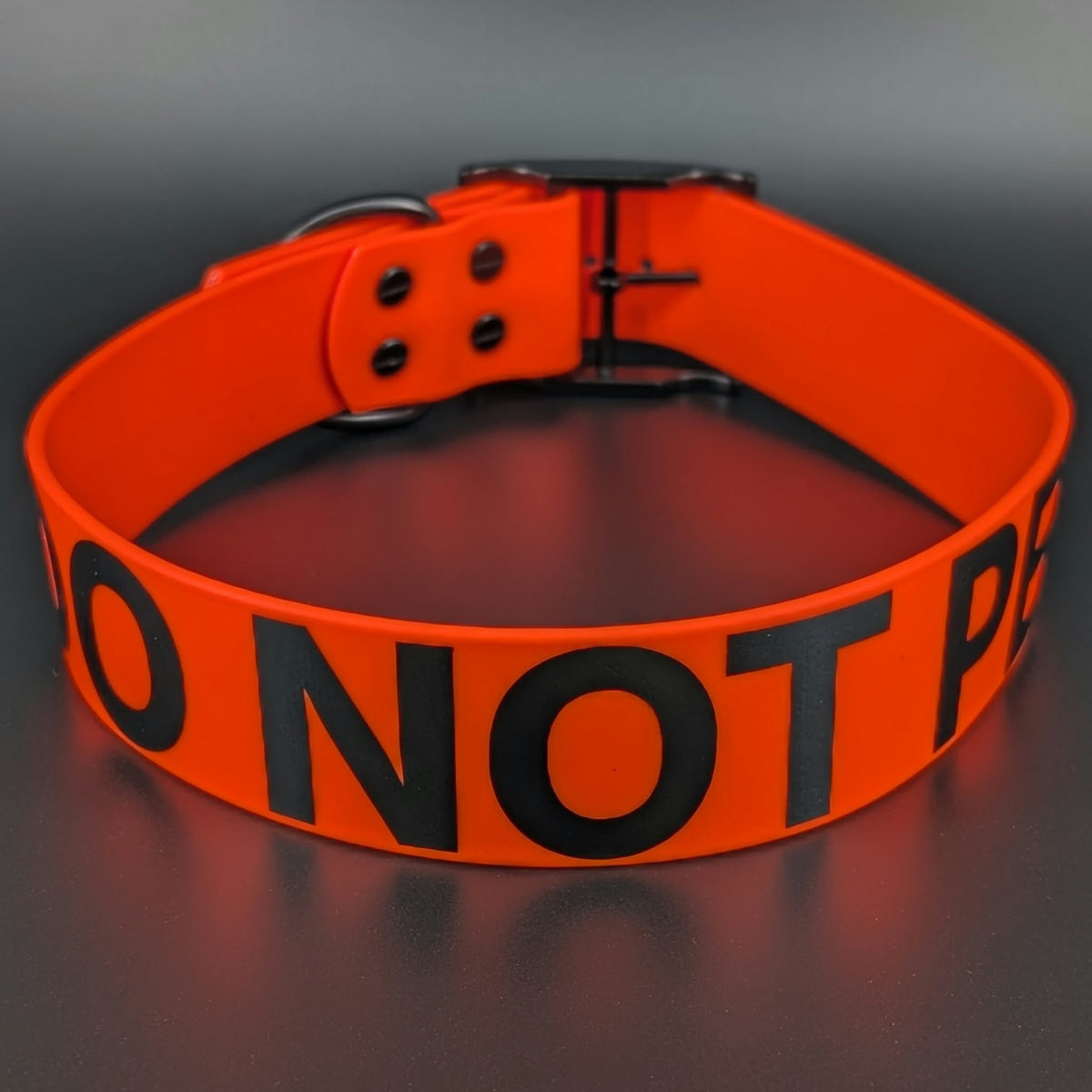 orange biothane do not pet collar