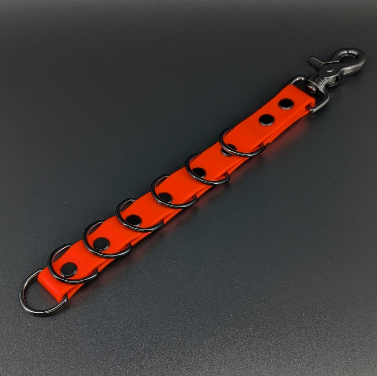 orange biothane dog grooming loop extender