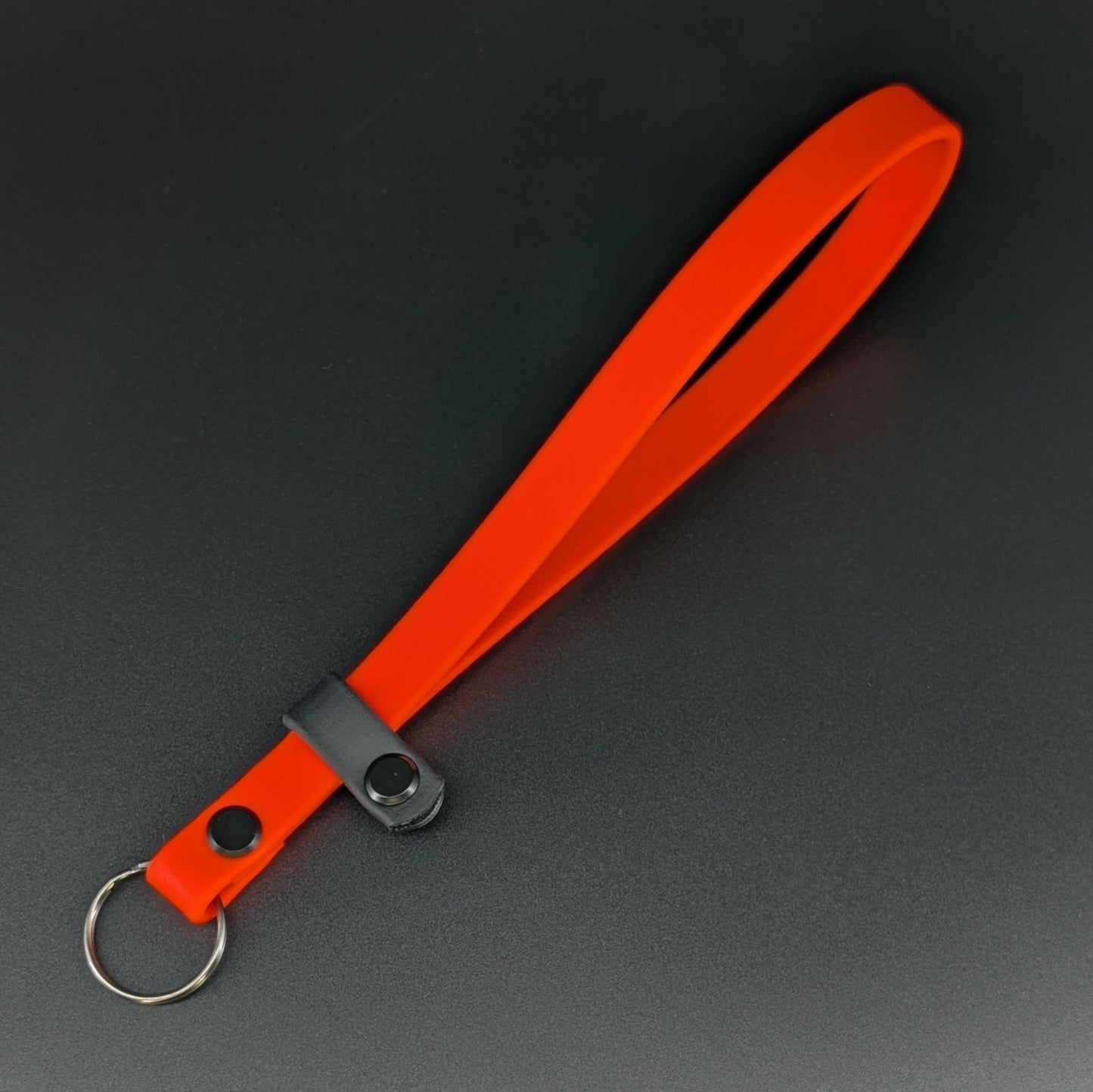 orange biothane wrist strap for e-collar remote