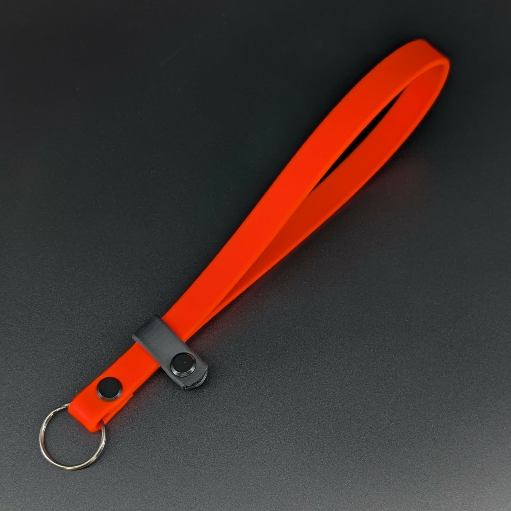 orange biothane wrist strap for e-collar remote