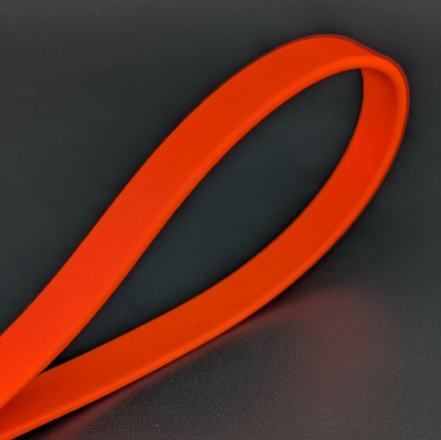 orange biothane wrist strap for e-collar transmitter