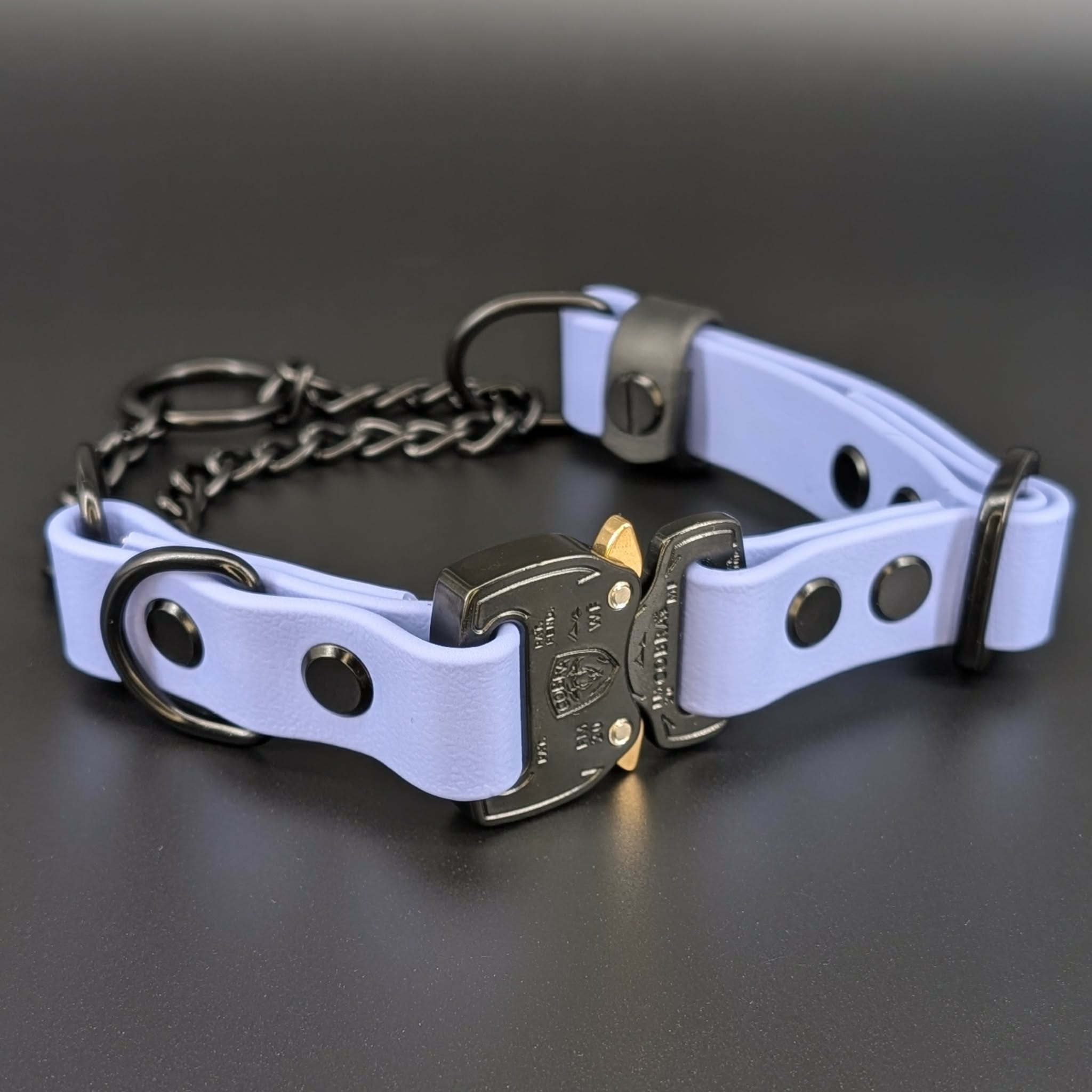 Custom - Biothane Chain Martingale Collar, Optional: Quick Release