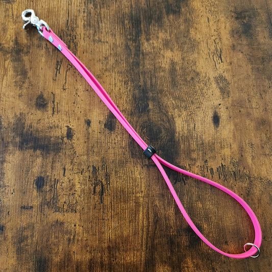 pink biothane dog grooming loop