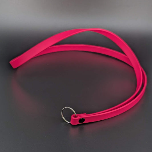 pink biothane lanyard