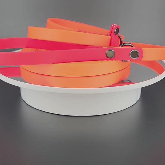 orange and red biothane slip lead