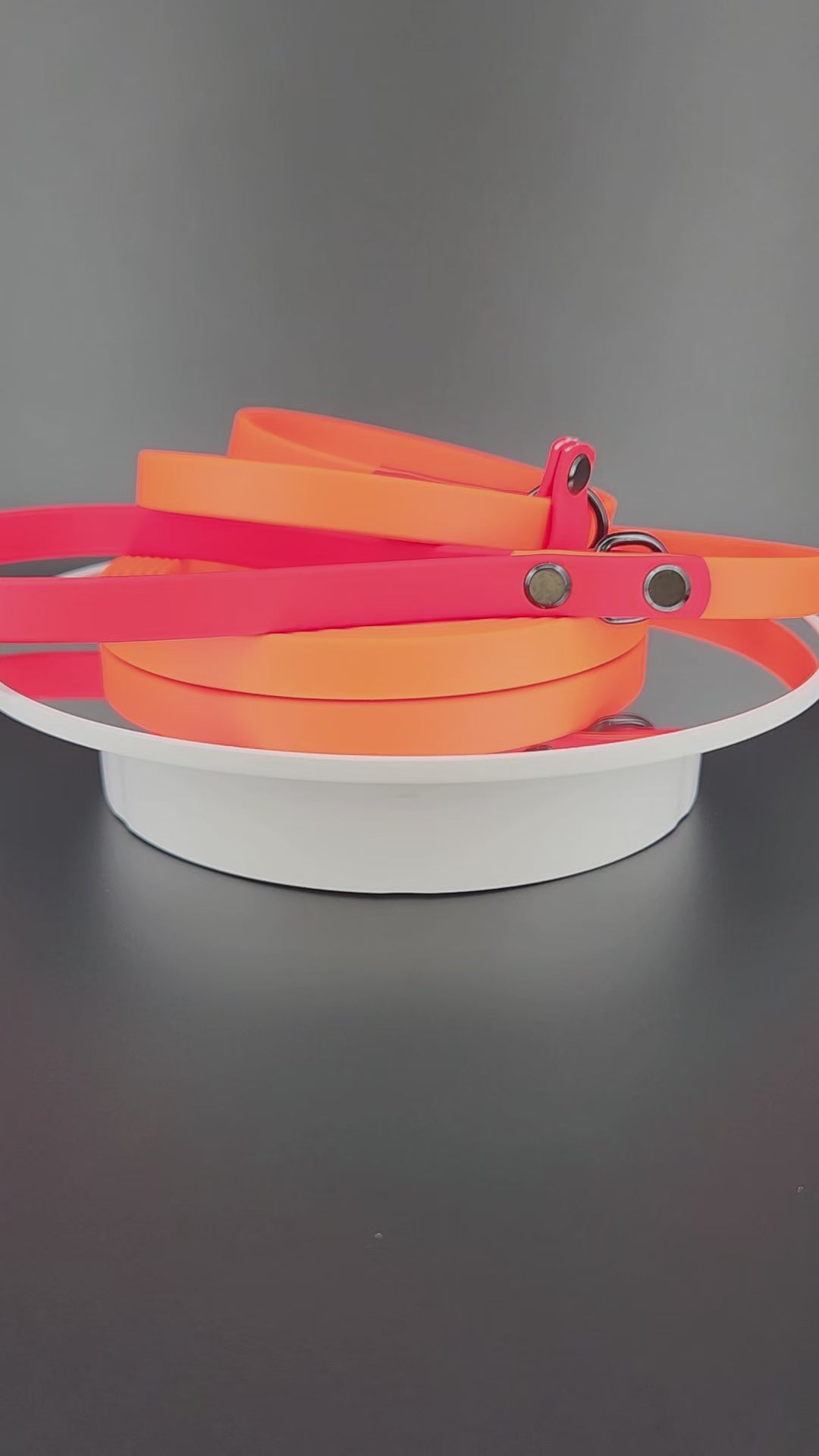 orange and red biothane slip lead