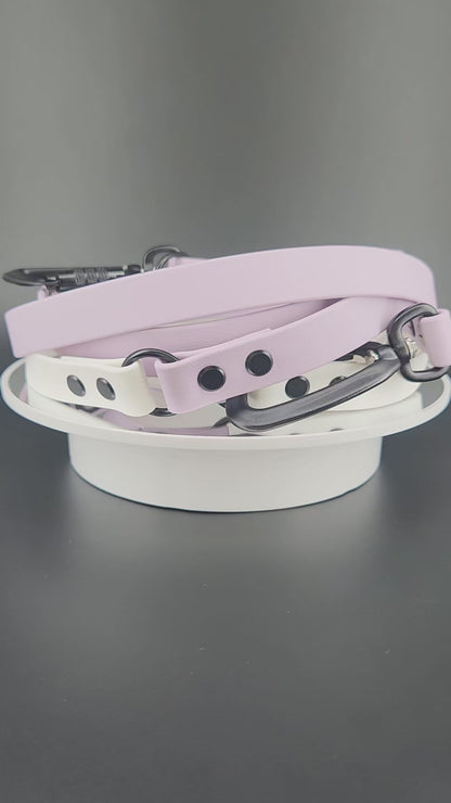 Custom - Biothane Hands-Free Leash, Optional: Built-In Traffic Handle, Slip Lead, Adjustable Waist Attachment, Personalized Text - V2