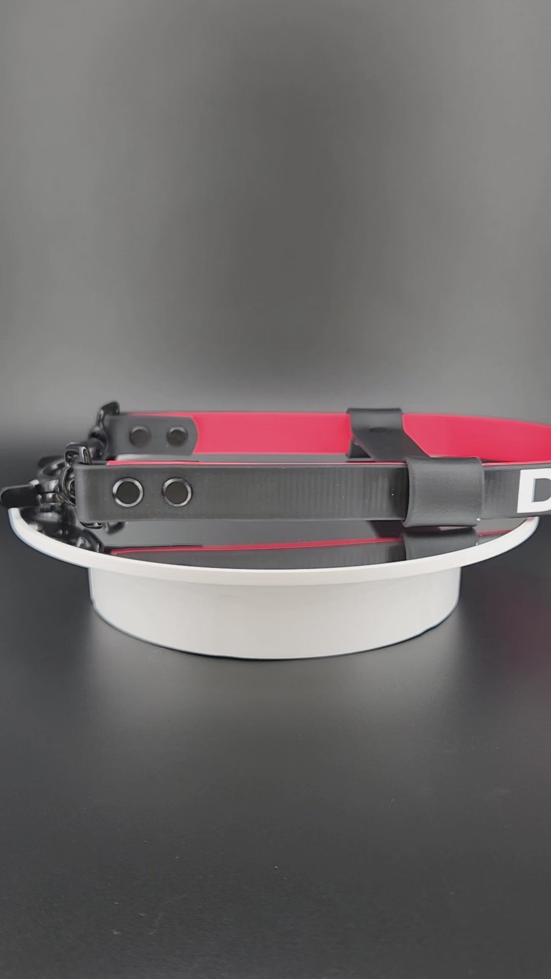 black and red layered biothane pull strap with do not pet text for working service dogs doing momentum pulling and counterbalance tasks