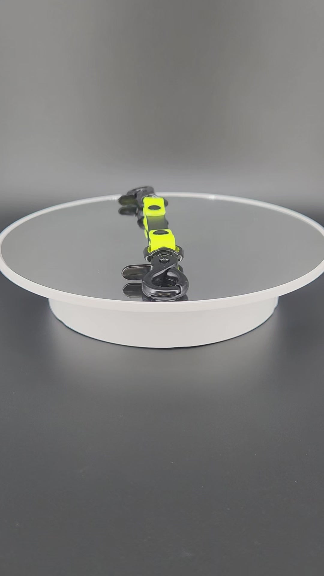 black and yellow biothane prong collar backup safety clip