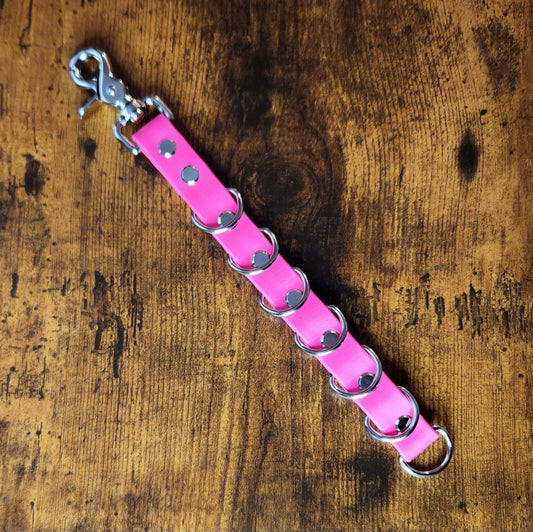 ready to ship premade pink biothane dog grooming loop extender