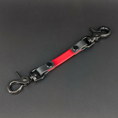 red and black biothane prong collar backup safety strap