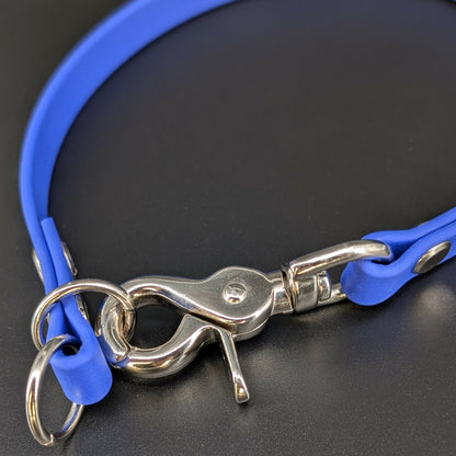 royal blue biothane dominant dog collar